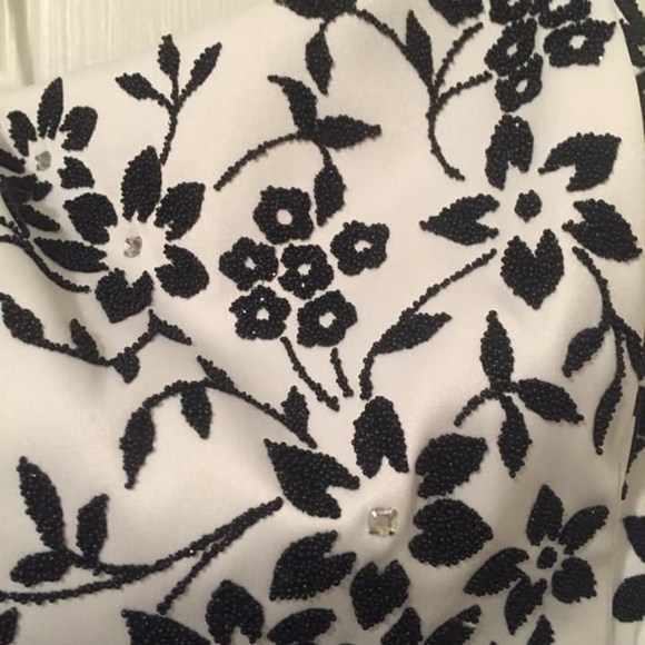 Strapless/Black and White formal/cocktail dress - Picture 2 of 4